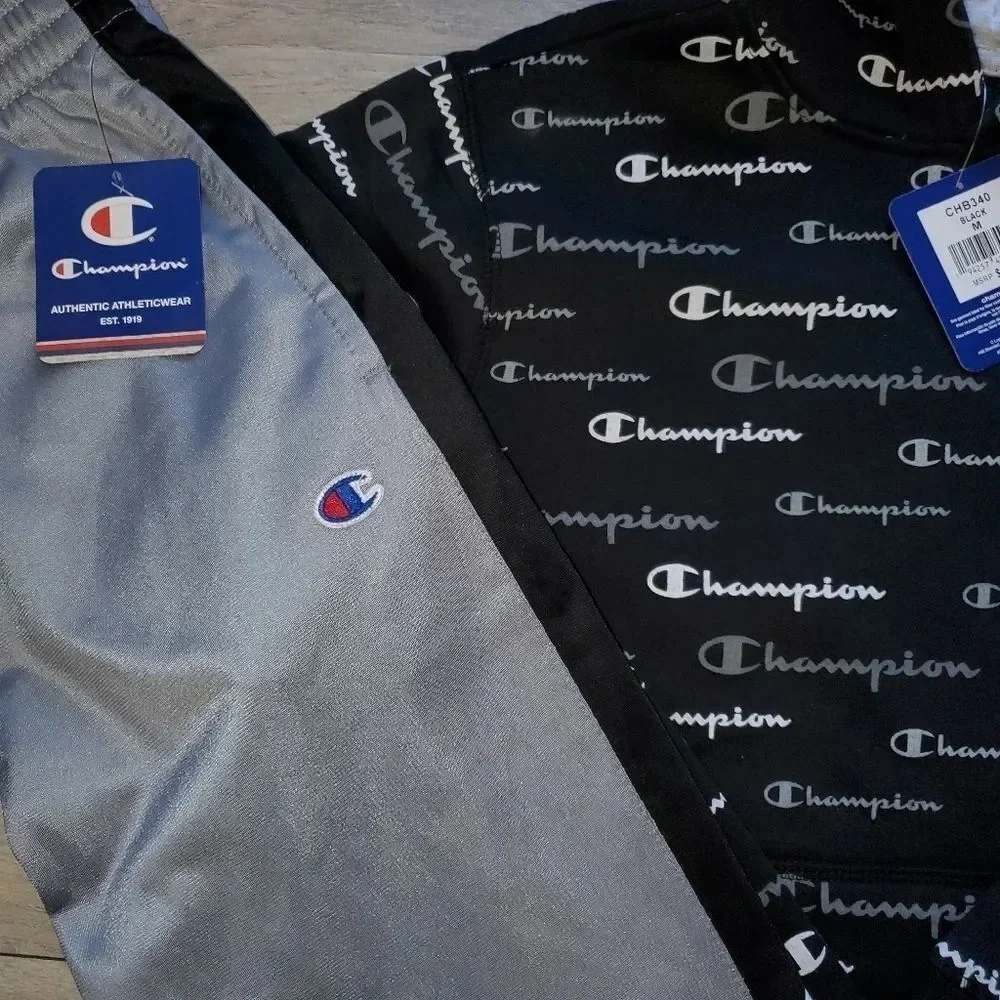 BOYS M CHAMPION CHAINSTITCH HOODIE & TRACK…